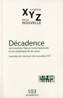 Revue XYZ de la nouvelle, no 103